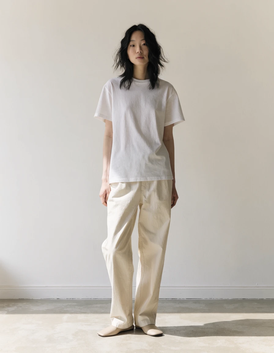 Relaxed-Fit T-Shirt in white, front.